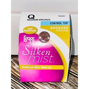 Leggs Pantyhose Control Top Silken Mist Ultra Sheer Leg Sunkissed Q Bronze